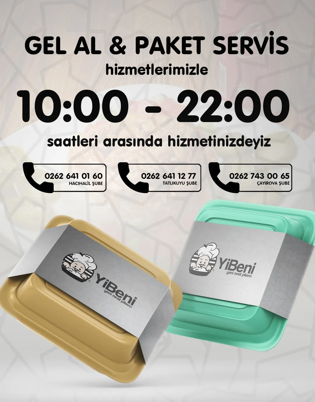 Motiv für einen Lieferservice mit Verpackungsdesign