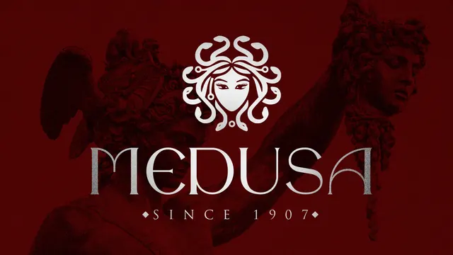 Branding mit Logo für das Label Medusa