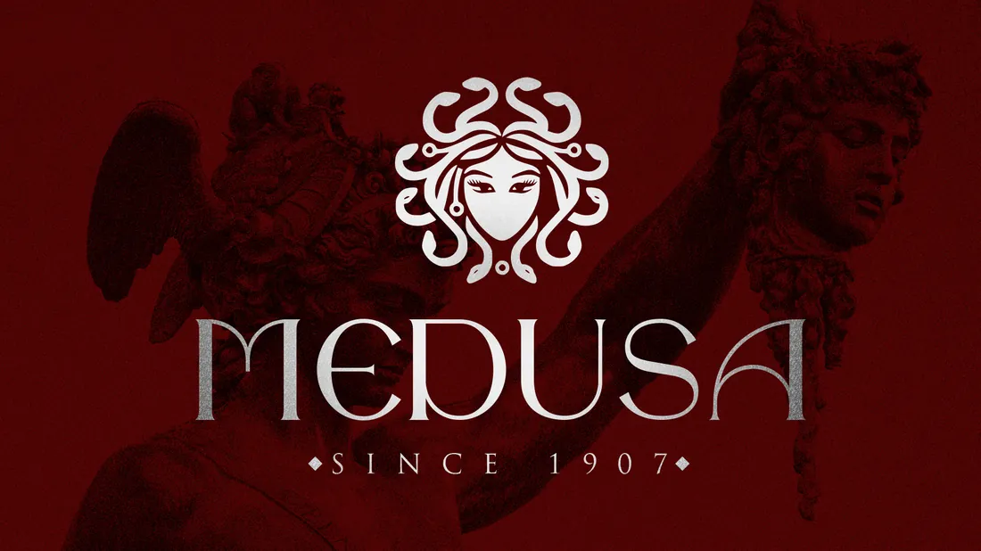 Branding mit Logo für das Label Medusa