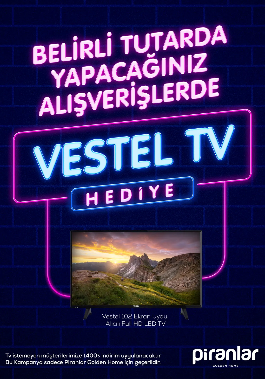 Kampagnen-Motiv für ein Möbelhaus: Fernseher als Geschenk